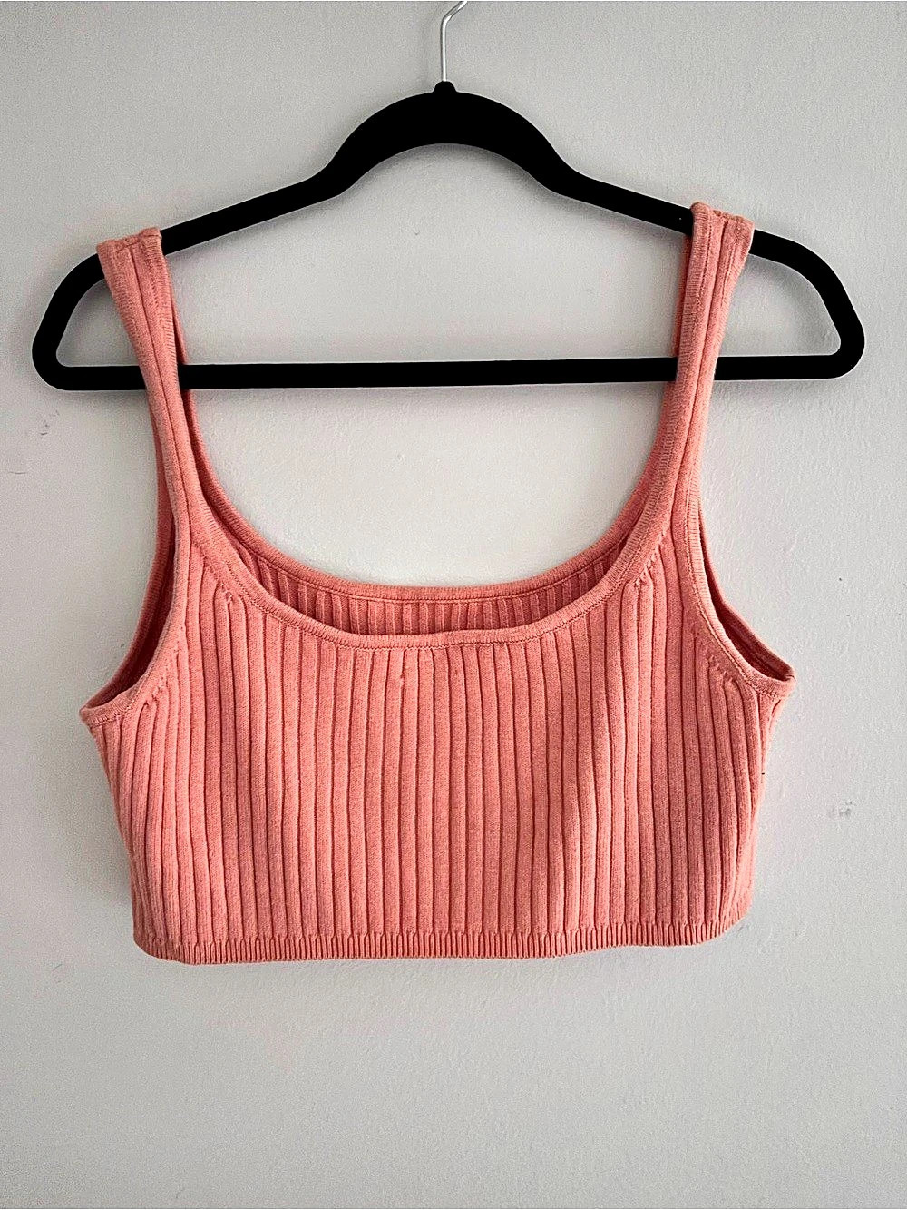 Wilfred Ribbed Cropped Tank in Pink Peach Size XL Like New